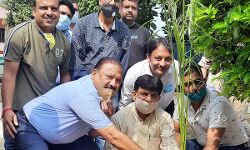 मंत्री कपिल देव अग्रवाल ने किया वृक्षारोपण मंत्री कपिल देव अग्रवाल ने किया वृक्षारोपण