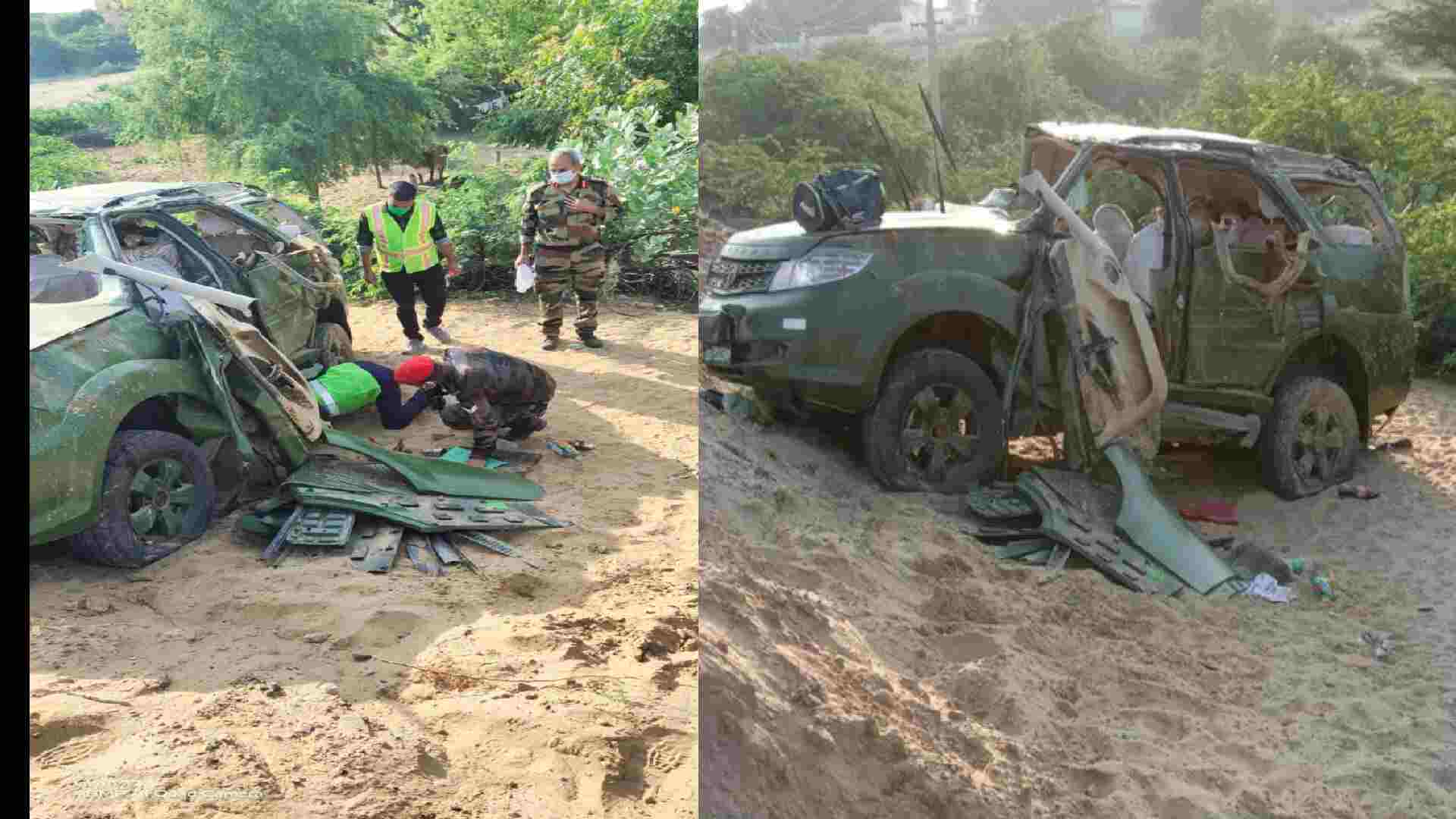 सैन्य वाहन पलटने से मेजर और कर्नल की मौत, दो सैनिक घायल