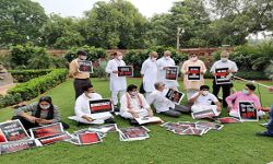 संसद भवन - कृषि विधेयको के विरोध में विपक्ष का धरना