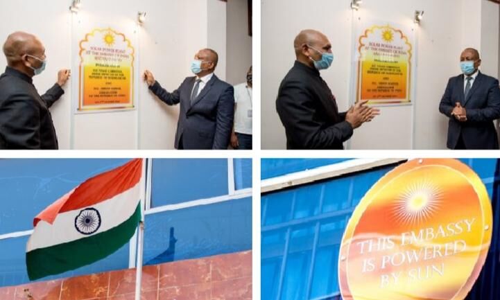 गांधी जयंती के मौके पर सौर ऊर्जा युक्त बना भारतीय दूतावास