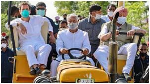 पंजाब-हरियाणा में जारी है राहुल गांधी का कृषि बिल पर विरोध