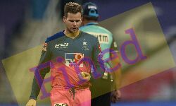 राजस्थान रॉयल्स के कप्तान स्टीवन स्मिथ पर लगा 12 लाख का जुर्माना राजस्थान रॉयल्स के कप्तान स्टीवन स्मिथ पर लगा 12 लाख का जुर्माना