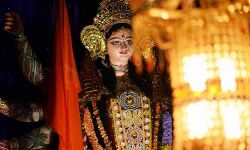 परंपरा से हटकर विसर्जित की गई मां दुर्गा की प्रतिमायें