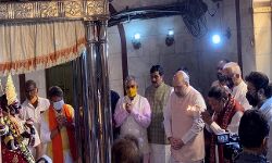 शाह ने की मां काली की पूजा शाह ने की मां काली की पूजा