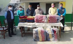 जिला कारागार में निरूद्ध बंदियों को वितरित किये कम्बल