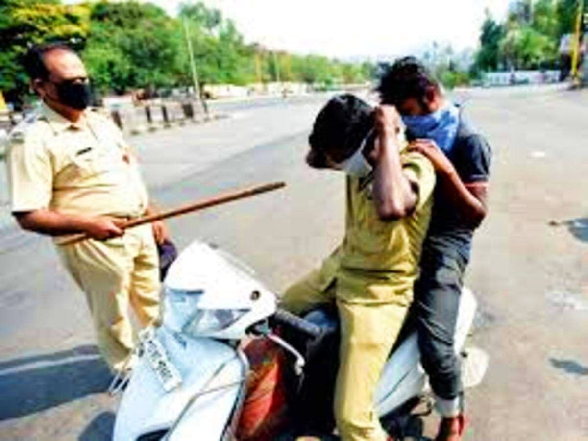 मास्क नहीं लगाने पर 21 लोगों पर लगा जुर्माना