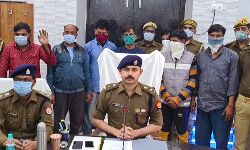 पुलिस मुठभेड़ में चोर गिराेह के सरगना समेत सात गिरफ्तार