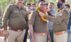 स्वैच्छिक सेवानिवृत्त हुए कांस्टेबल इरशाद सैफी को दी गई भावपूर्ण विदाई