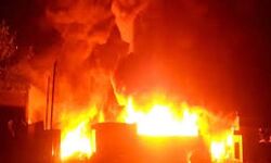 आग लगने से पांच घर जलकर राख