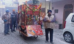 प्रभातफेरी का स्वागत कर श्रद्धालुओं ने जलपान कराया प्रभातफेरी का स्वागत कर श्रद्धालुओं ने जलपान कराया