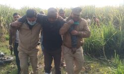 मुठभेड़ के दौरान अंतर्राज्यीय लुटेरा गिरफ्तार