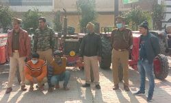 चोरी के ट्रैक्टरों के साथ दो शातिर गिरफ्तार