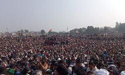 महापंचायत में रिकाॅर्ड तोड़ भीड़- दिग्गजों ने की शिरकत- प्रशासन अलर्ट