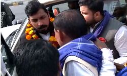 भीम आर्मी चीफ का रोहाना टोल प्लाजा पर गर्मजोशी से स्वागत