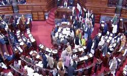 किसानों के मुद्दे के कारण लोकसभा की कार्यवाही तीन बार स्थगित किसानों के मुद्दे के कारण लोकसभा की कार्यवाही तीन बार स्थगित