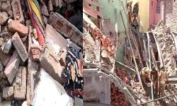 मशहूर बाजार का मकान हुआ जमींदोज, तीन गंभीर मशहूर बाजार का मकान हुआ जमींदोज, तीन गंभीर