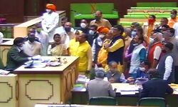 भाजपा विधायकों के हंगामे के चलते सदन की कार्यवाही स्थगित