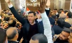 भाजपा विधायक के खिलाफ वकीलों में उबाल-जमकर काटा हंगामा भाजपा विधायक के खिलाफ वकीलों में उबाल-जमकर काटा हंगामा