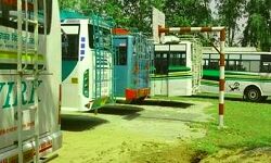 तीन यात्री बसों को किया जब्त, 50 बसों का हुआ चालान