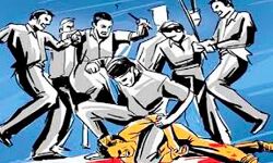 बोरिंग के विवाद को लेकर दो पक्षों में खूनी संघर्ष से एक दर्जन घायल
