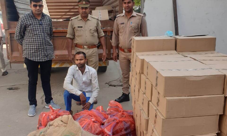 लाखों की शराब बरामद- मुठभेड़ में एक तस्कर अरेस्ट