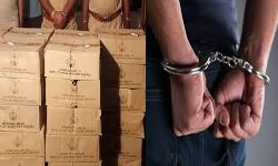 पुलिस मुठभेड़ में 2 शराब तस्कर गिरफ्तार-1 घायल पुलिस मुठभेड़ में 2 शराब तस्कर गिरफ्तार-1 घायल