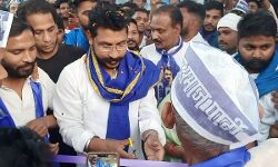 चंद्रशेखर आजाद ने मुजफ्फरनगर में किया चुनाव प्रचार