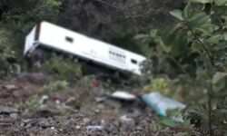 बस खाई में गिरी, 13 घायल