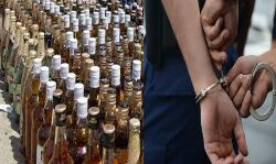 भारी मात्रा में शराब बरामद- 5 कारोबारी गिरफ्तार