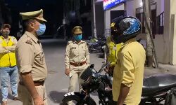 आंशिक लाॅकडाउन के चलते बेवजह घर से निकले वाले लोगो के काटे चालान