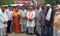 भाजपा प्रत्याशियों ने उत्साह के साथ भरे ब्लाक प्रमुखी के पर्चे