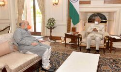 अमित शाह ने की कोविंद से मुलाकात अमित शाह ने की कोविंद से मुलाकात