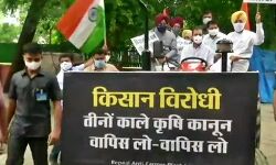 किसानों के समर्थन में आये राहुल गांधी- ट्रैक्टर चलाकर पहुंचे संसद