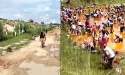 एक्सप्रेस वे पर बहा सरसों का तेल-फिसली लोगों की नीयत