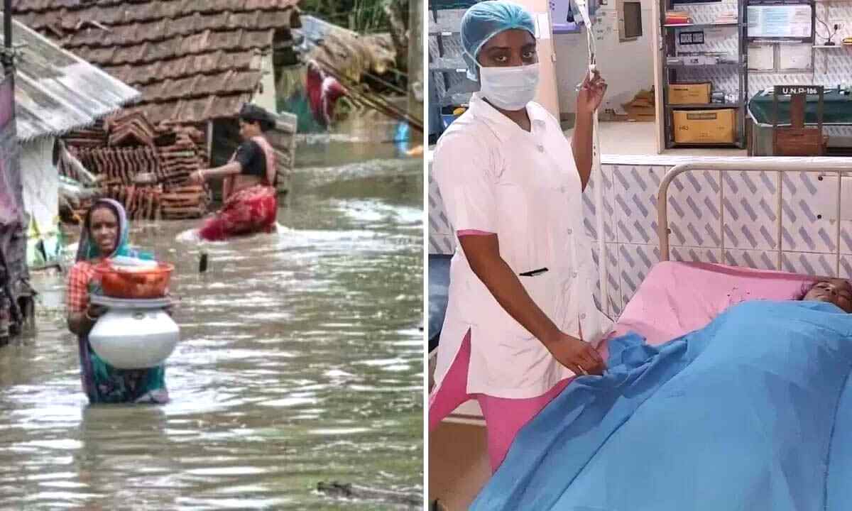 इंसानियत की मिसाल-चिकित्सक बने भगवान-मरीज तक पहुंचे तैरकर