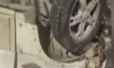 टायर फटने से पलटी स्कॉर्पियो-एक मरा, महिला समेत दो घायल