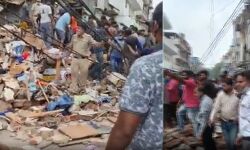 दिल्ली में दो मंजिला इमारत जमींदोज-कई लोगों के दबे होने की आशंका दिल्ली में दो मंजिला इमारत जमींदोज-कई लोगों के दबे होने की आशंका