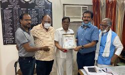 इंजिनियर्स डे पर बीके मिश्र को किया सम्मानित-सेवाओं की जमकर सराहना