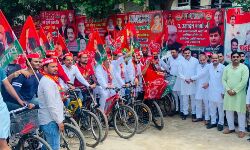 शुरू हुई सपा की साइकिल यात्रा-गांव में करेगी पार्टी का गुणगान शुरू हुई सपा की साइकिल यात्रा-गांव में करेगी पार्टी का गुणगान