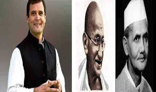 राहुल ने महात्मा गांधी और शास्त्रीजी को जयंती पर किया नमन