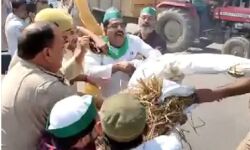 भाकियू ने जलाया केंद्र सरकार का पुतला-पुलिस के साथ की नोकझोंक भाकियू ने जलाया केंद्र सरकार का पुतला-पुलिस के साथ की नोकझोंक