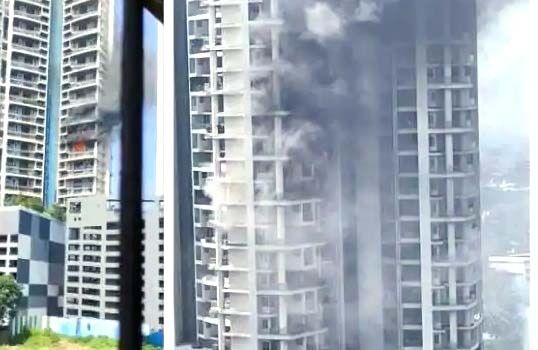 60 मंजिला इमारत में लगी आग- 19वीं मंजिल से व्यक्ति ने लगाई छलांग- हुई मौत