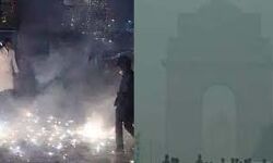 पटाखों का असर - लोगों ने आंखों और गले में जलन की शिकायत की पटाखों का असर - लोगों ने आंखों और गले में जलन की शिकायत की