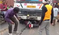 हाईवे पर तेज रफ्तार कैंटर ने छह वाहनों को रौंदा