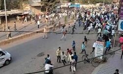 बंद के दौरान हुई हिंसा के बाद लगा दिया गया कर्फ्यू-चप्पे चप्पे पर पुलिस