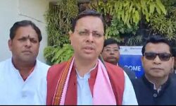 धामी ने आध्यात्मिक गुरु प्रेम सुगंध जी से की शिष्टाचार भेंट