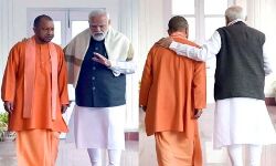 योगी-मोदी की तस्वीर पर सपा भाजपा में खूब चले तंज भरे तीर