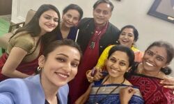 महिला सांसदों के साथ सेल्फी लेकर फिर विवादों में घिरे शशि थरूर