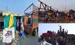 किसानों का जत्था दिल्ली की सीमाओं से घर के लिए रवाना किसानों का जत्था दिल्ली की सीमाओं से घर के लिए रवाना