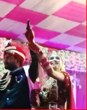 शादी के मंडप में दुल्हन के साथ फायरिंग कर बुरे फंसे दूल्हे राजा